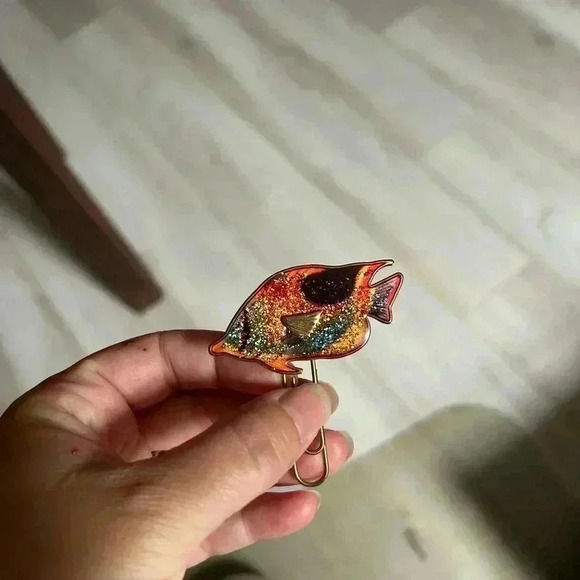 5/$25 Tropical fish page saver metal vintage bookmark for  him or her - Picture 4 of 5